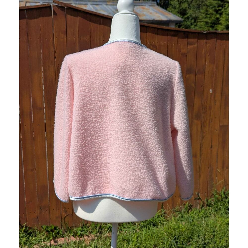 Vintage Pastel Sherpa Embroidered Bolero - Picture 2 of 4
